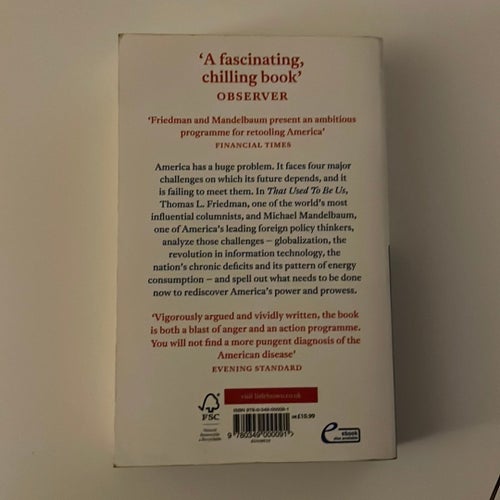 That Used to Be Us av Thomas L. Friedman och Michael Mandelbaum