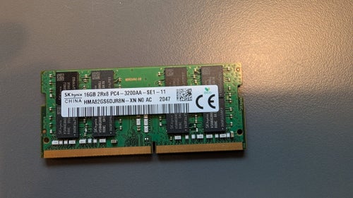 16 GB SK Hynix DDR4-3200MHz PC4-25600S Dual Rank x8 Module SODIMM RAM