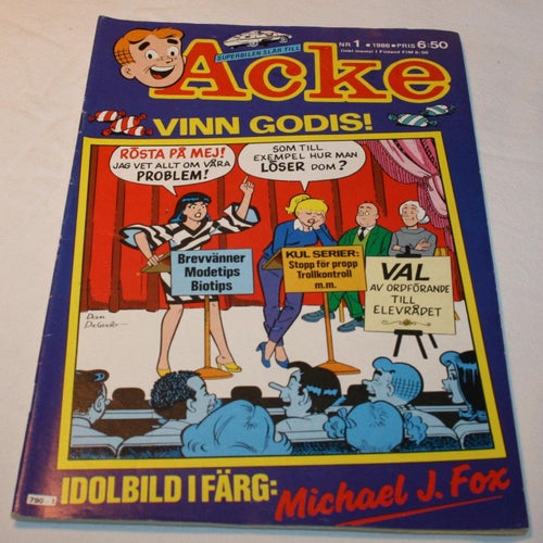 Acke - 1986 - NR 1. Idolbild Michael J. Fox