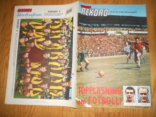 Rekord nr23 1962, lagbild Hammarby, Opel Caravan, If Elfsborg, Djurgården