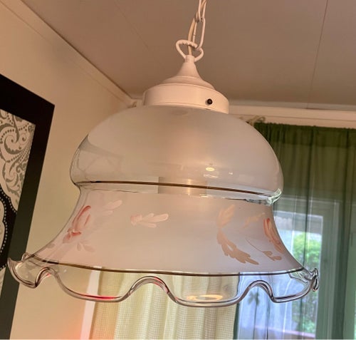 TAKLAMPA, glas och järn, 1900-talets första hälft, Sverige.