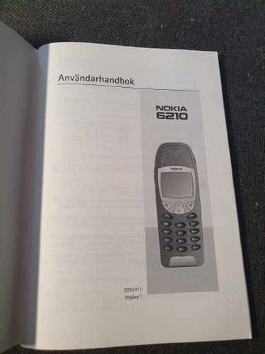 Nokia 6210 Användarhandbok och CD skiva