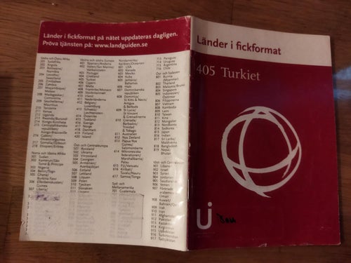 Länder i fickformat 405 Turkiet av Kerstin Furubrant. bok. Very Good plus. BM