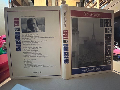 Brel och Brassens, ett franskt äventyr av Peter Mosskin, bok, Very Fine