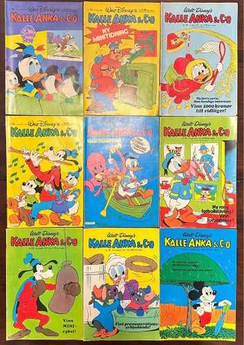 Kalle Anka & C:o, Walt Disney's, 1970-81, 9 st.