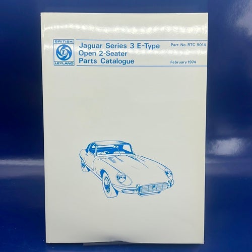 Jaguar E-Type Series 3 Parts Catalogue RTC 9014 | 1974