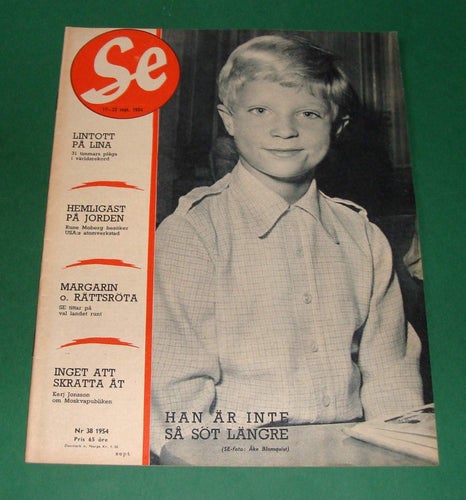 SE nr 38 1954 - Allan Lundberg, John Hedlund, Carl Gustaf mm