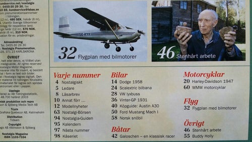 Nostalgia nr 3 2005: Austin A30, Ford Mustang Mach 1, Dodge 1958, H-D 1947