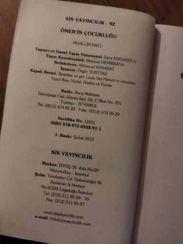 Ömer’in Cocuklugu Muallim Naci. Very Good. bok, turkiska