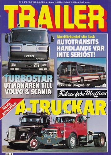 Trailer 1985-8 Highway Service I Uddevalla Volvo N12