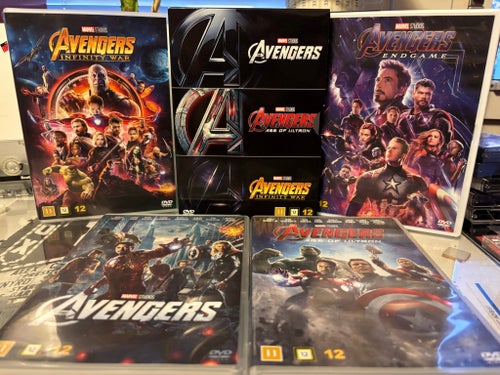 Avengers filmer på DVD: Infinity War, Endgame, The Avengers, Age of Ultron