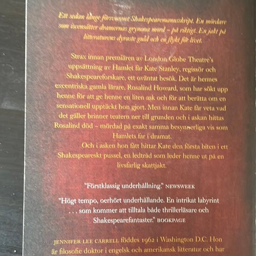 SHAKESPEARES HEMLIGHET av Jennifer Lee Carrell, 2008 Pocketbok