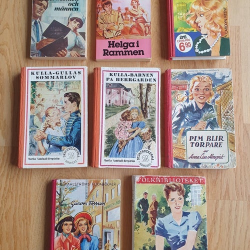 8 st äldre ungdomsböcker/flickböcker