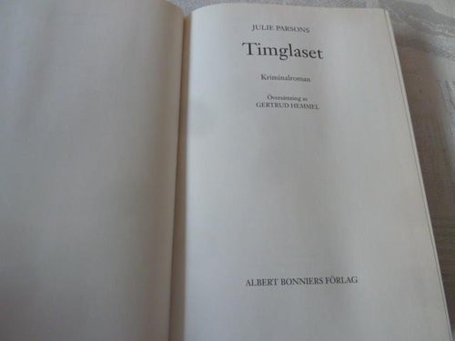 TIMGLASET, J. PARSONS, 2005,  BÖCKER