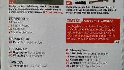 Vi bilägare nr 17 2013: Skoda Yeti TDI 140, Audi A3 Cab 1,4 TFSI, Tesla Model S