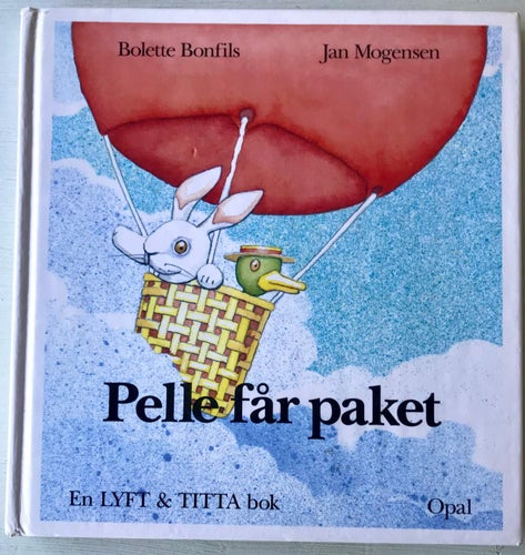 PELLE FÅR PAKET En lyft & titta bok Bolette Bonfils Jan Mogensen 1993