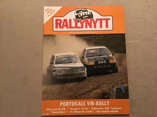 RALLYNYTT NR 5 1978 MINI POSTER PER EKLUND,RALLY, RALLYCROSS,RALLYMUSEET,BMC