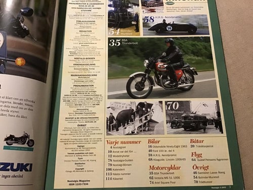 NOSTALGIA NR 5 2003 BÅT SPECIAL,FORD 100 ÅR,LASSE ÅBERG,RALLY AMAZON,TRÅDBUSSAR
