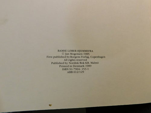 Nalle Rymmer hemifrån " Alla Barns Bokklubb " Barnbok nr 16