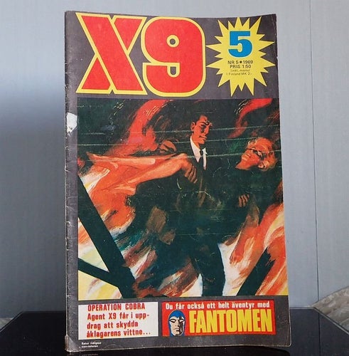 X9 Nr 5 , 1969 . . Omslag av Thord Lindblom