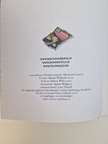 LasseMajas Detektivbyrå: Modemysteriet - Martin Widmark, Helena Willis
