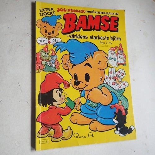 Bamse Nr 8, 1981 - extra tjockt Jul-nummer