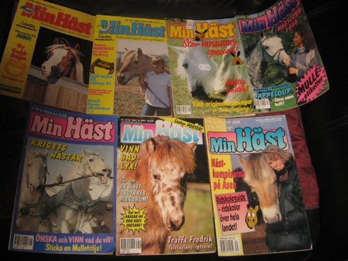 6 ST MIN HÄST SERIETIDNING NR 12 + NR 16 1982 + NR 21 1987 + NR 24 1988 + NR 18