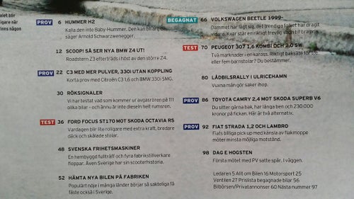 Teknikens Värld nr 14 2002: Ford Focus ST, Skoda Octavia RS, Fiat Strada