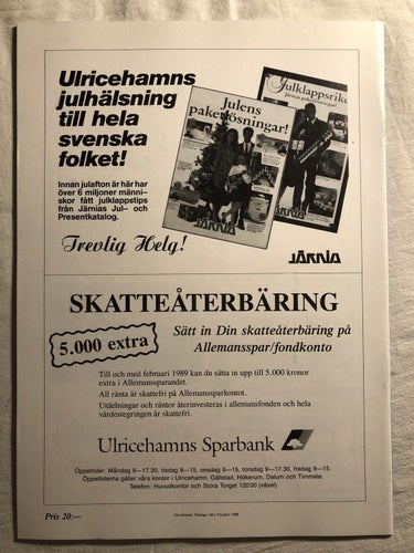 Ulricehamnsbygdens Jul 1988 Ulricehamn