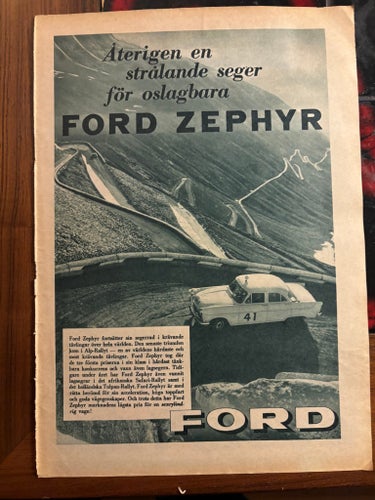 Ford Zephyr 1959 Annons