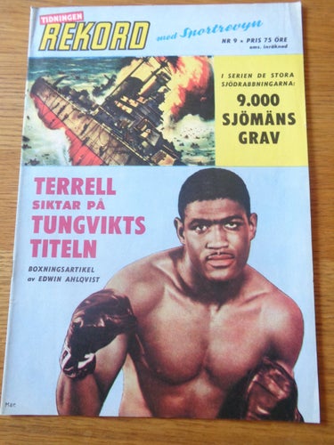 Rekord nr9 1964 Heros lagbild bandy Smedjebacken, Jan Hermansson Nässjö IF,
