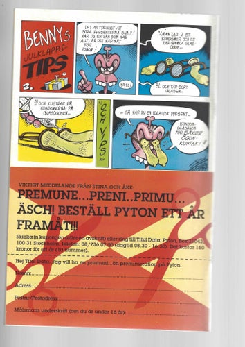 Pyton 10 1991 med julkavalkaden skick vf-nm