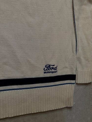 90s Ford Motorsport Knitted Sweater | Size L