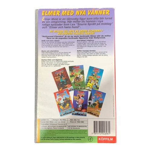 Elmer Med Nya Vänner Hollywood Classics nr.4 VHS Film