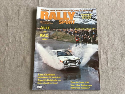 RALLYSPORT NR 12 1976 RAC RALLYT,RALLY STALLEN 77,HANS SYLVAN,PENTTI AIRIKKALA