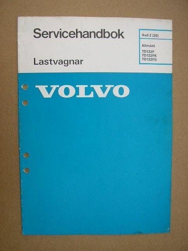 VOLVO Verkstadshandbok Lastbil Allmänt TD122F FK FS