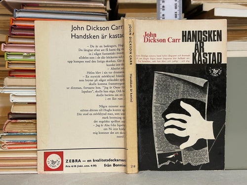 Handsken är kastad av John Dickson Carr. Bok. Good plus