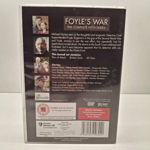 Foyle´s War Säsong 5 - Region 2, DVD-Box, Ingen Svensk text, Fint skick