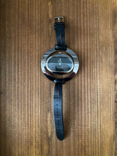 Axcent of Scandinavia Damklocka Svart Läderarmband