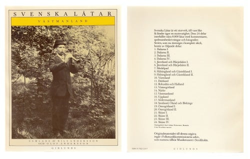 Svenska Låtar Västmanland av Nils Andersson och Olof Andersson