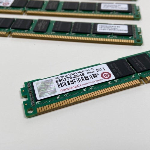 8 St RAM-minnen Transcend 8GB 2Rx8 DDR3 1600 VLP R Server Memory
