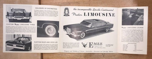Försäljningsbroschyr Lincoln Continental Phaeton Limousine 1971
