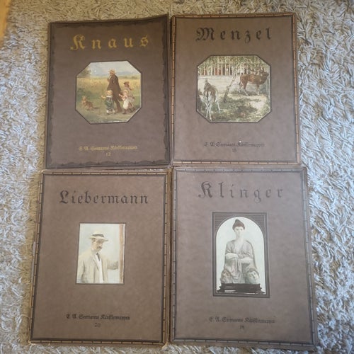 E. A. Seemanns Künstlemappen - Knaus, Menzel, Liebermann, Klinger***