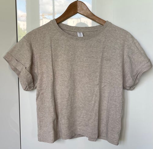 Carin Wester C.W. “Storm” cropped t-shirt i 100% bomull, stl 8 (ca XS/S)