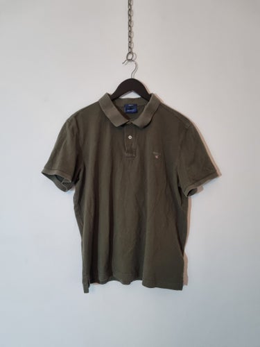 Gant grön pikétröja polo shirt, storlek XL