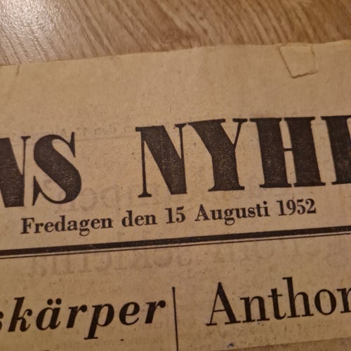 Dagens Nyheter 15 Augusti 1952