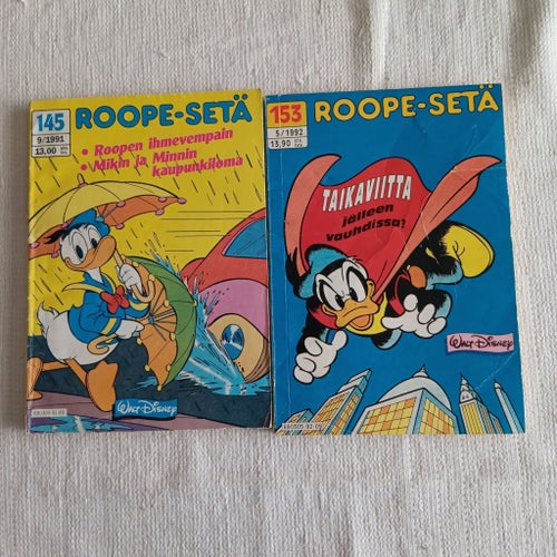 Roope-Setä 145 (1991), Roope-Setä 153 (1992) Walt Disney