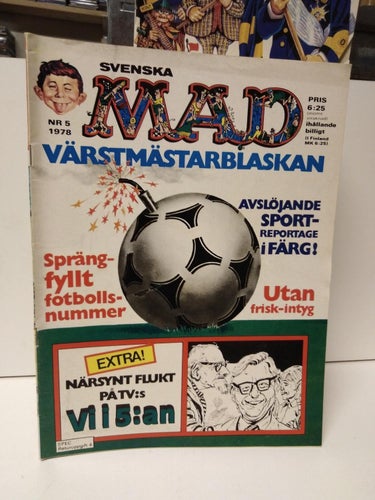 Svenska Mad 1978 nr 5 med Läsebok om VM. Fine