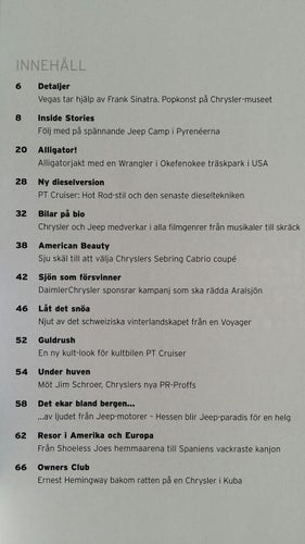 Freedom - Chrysler & Jeep Magazine våren 2002: PT Cruiser CRD, Sebring Cab