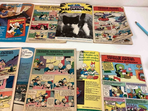 6 nr Kalle Anka 1978/1979- fina omslag-retro Disney